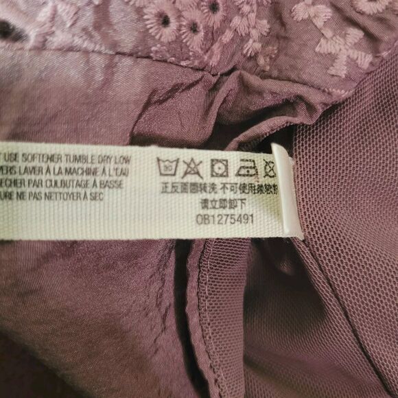 Free People Movement Sports Bra Purple S Eyelet Drawstring Nylon Elastic - Picture 11 of 11